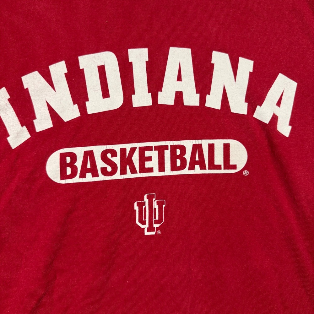 Vintage Y2K Delta Indiana Basketball Shirt Mens 2XL Red Long Sleeve IU Hoosiers - Picture 2 of 6